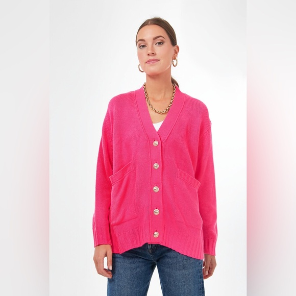 Pomander Place Hot Pink Slone Cardigan - Picture 2 of 10